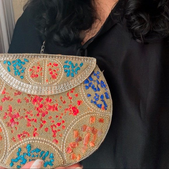 Hand bag ethnic desi traditional style hand made item - Picture 4 of 4